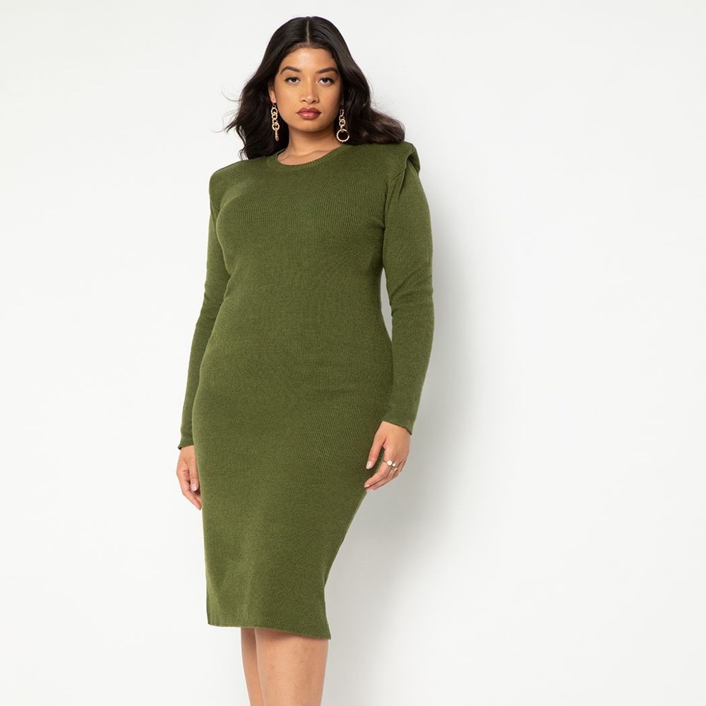 Olive Green Sweater Dress Size 14/16